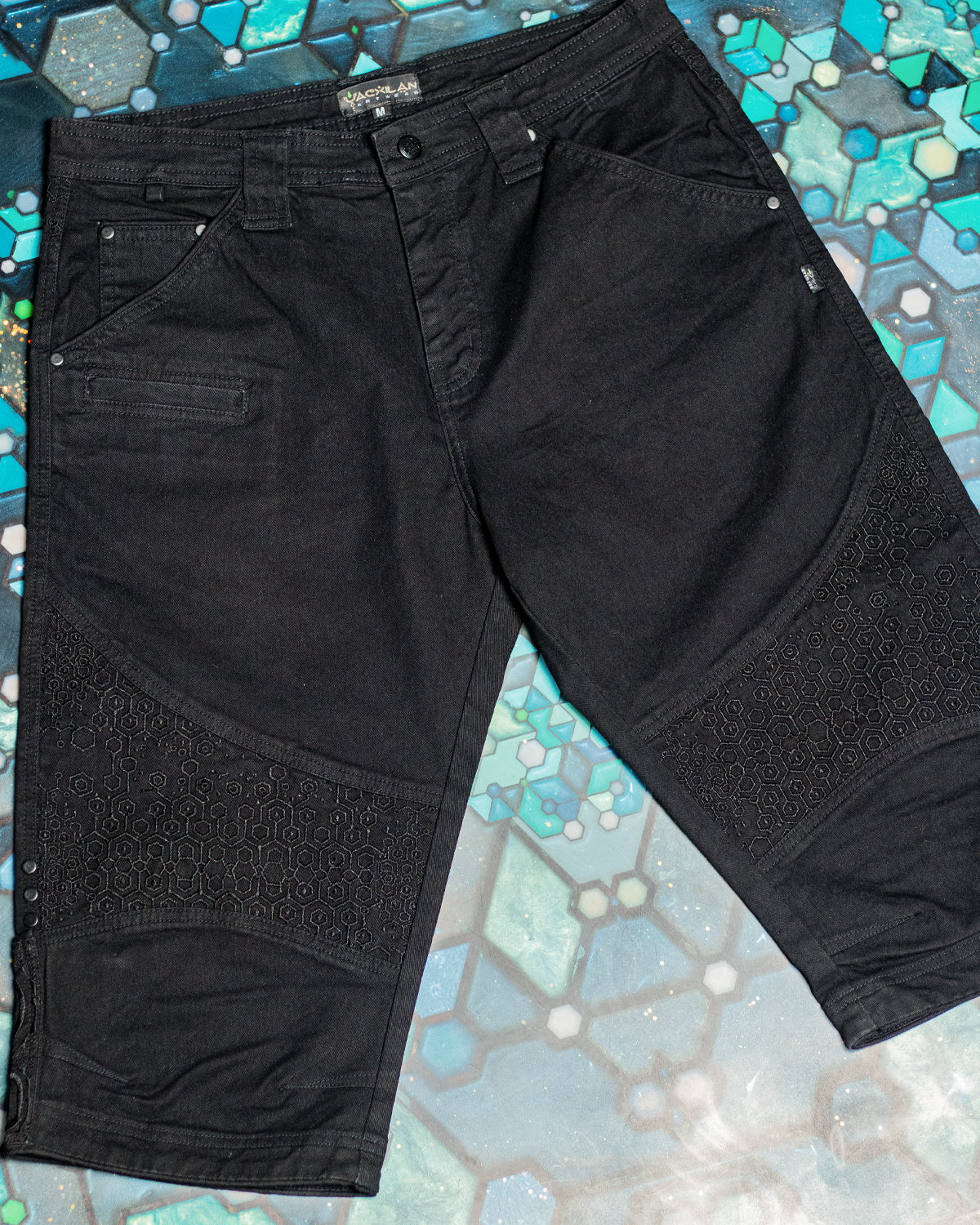 Corsaire Men / Denim Stretchy Digital Embroidey Stonewashed - Black KAMBOZII